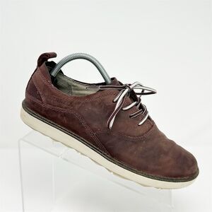 Merrell Women's Brown Purple Leather Lace-Up Casual Shoes Size 9 Comfortable